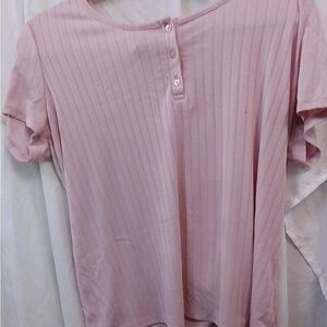Pink Button-Up Women's Top
